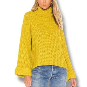 525 America x Revolve Wide Sleeve Turtleneck Sweater – Cosmic Green – Size Small